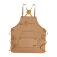 thumbnail image 3 of Delantal de Lona, ​​delantal para Exteriores, Delantal con Espalda Cruzada, Delantal con Pechera para Hornear, Delantal de Chef, Delantal de Trabajo P Amarillo, 3 of 9