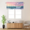 thumbnail image 2 of Beach Ocean Curtains Valances for Home Decor Watercolor Sunrise View Scene Coastal Seascape Window Valance for Bedroom Bathroom Living Room Dining Room Valances Set, 2 of 6