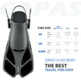 thumbnail image 6 of Swim Fins Travel Size Short Blade, Snorkeling Fins with Adjustable Buckles for Adult Men Women Kids Diving Flippers, 6 of 7