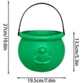 thumbnail image 2 of Cauldron Kettle for Halloween, Large Pot of Gold Bucket for Table Decorations Centerpieces, Halloween Party Prop for Candy and Decor,7.6x5.3 Inch, 2 of 8