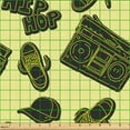 thumbnail image 2 of Ambesonne Hip Hop Fabric by the Yard Upholstery, Subculture Theme Print, 3 Yards, Pale Yellow Yellow, 2 of 5