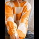 thumbnail image 4 of Suéter Holgado de Punto Acanalado con Cuello Redondo y Larga para Mujer, Moda de Otoño Naranja L, 4 of 9