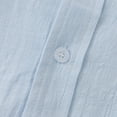 thumbnail image 4 of nsendm Mens Shirts Men's Top Oversized T Shirts for Men Spring Solid Color Turndown Collar Casual Short-Sleeved Shirts Blouse Mens T Shirts Light blue XXL, 4 of 4