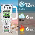 thumbnail image 5 of Golf Tumbler 40 oz Tumbler with Handle and Straw Lid Leak Proof - Cool Gifts for Golfers Travel Coffee Mug Insulated for Hot Cold Ice - Golf Gifts for Men Dad Fathers Day, 5 of 6