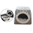thumbnail image 5 of Cat Bed for Indoor Cats 2-in-1 Pet Bed for Kitten and Small Cat or Dog Cat Tent Cave Washable Cat House 35x33x30cm Pet Supplies Gray L, 5 of 8