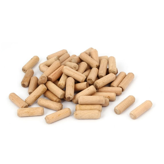Unique Bargains Furniture Drawer Round Fluted Wood Wooden Craft Dowel Pins 10mm x 30mm 50Pcs