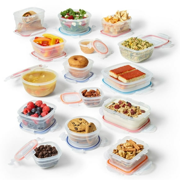 Starfrit LocknLock Easy Match Food Container Set, 30-Piece, Airtight Leakproof, BPA-Free, Microwave Freezer Dishwasher Safe