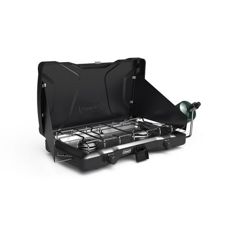 Coleman Triton Portable Propane Camping 2 Burner Stove  Black