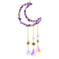 thumbnail image 2 of Moon Shape Hanging Wind Chimes, Crystal-Decorated Hanging Ornaments, Room Wall Decor, Crystal Dream Catcher Pendant for Windows, Gardens, Home Decoration, 2 of 5