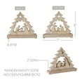 thumbnail image 2 of VHC Brands Manger Nativity Scene Wooden Figurine 8x7x2, 2 of 3
