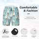 thumbnail image 3 of Balery White Geese and Flower Bañador para hombre, shorts de playa de secado rápido con entrepierna y forro de compresión-Medium, 3 of 6