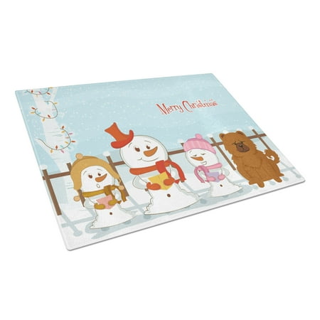 

Caroline s Treasures Merry Christmas Carolers Chow Chow Red Glass Cutting Board Large