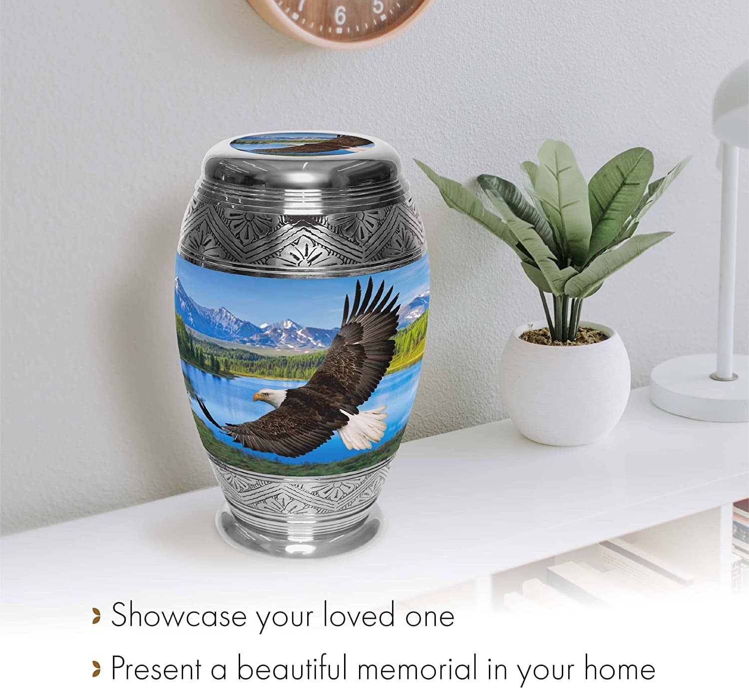 Majestic Bald EagleUrns for Cremation Ashes Large Urn XL or Small Keepsake Urns for Human Ashes & Urns for Human Ashes for Home or Burial Small Urns for Human Ashes Small Keepsake Set of 4
