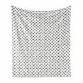 thumbnail image 1 of Black Crow Soft Flannel Fleece Blanket, Continuous Pattern with Flying Birds with Wide Wing Minimalistic Style, Cozy Plush for Indoor and Outdoor Use, 50" x 70", Charcoal Grey White, by Ambesonne, 1 of 6