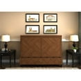 thumbnail image 2 of Pemberly Row Queen Solid Wood Mobile Murphy Cabinet Bed in Brown, 2 of 7
