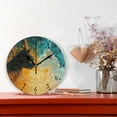 thumbnail image 5 of Black and White Cat Confront Round Wall Clock Silent Analog Battery Operated Gold Pointer Home Decor 9.84" Diameter, 5 of 11