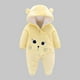 thumbnail image 1 of Cowsor Newborn Baby Bear Outfit Girls Boys Winter Fleece Clothes Hooded Romper Set, 1 of 6