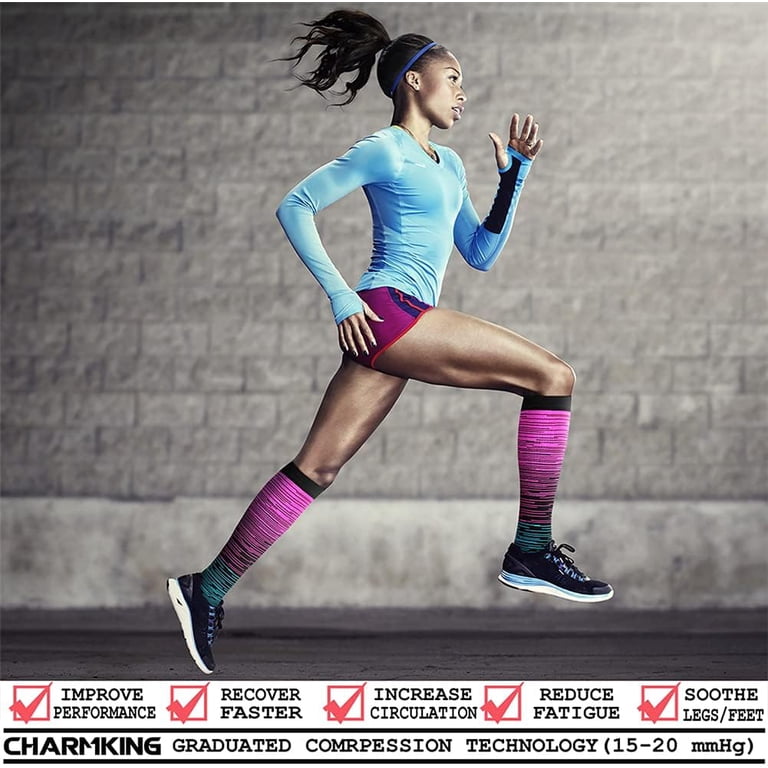 BEVTEE Compression Socks Knee High 6-Pair, L/XL photo 4