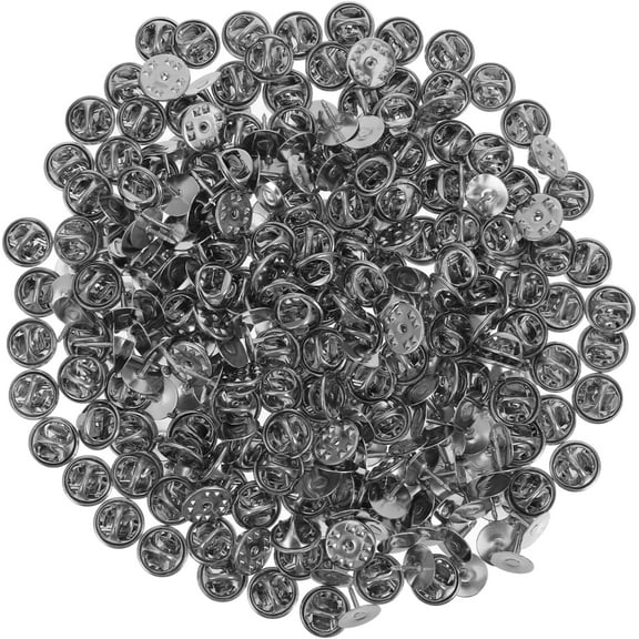 500 Pieces Butterfly Clasp Pins Brooch Buckles for Hat Pin Butterfly Hat Pin Tie Tacks Badge Insignia Name Tag Silver