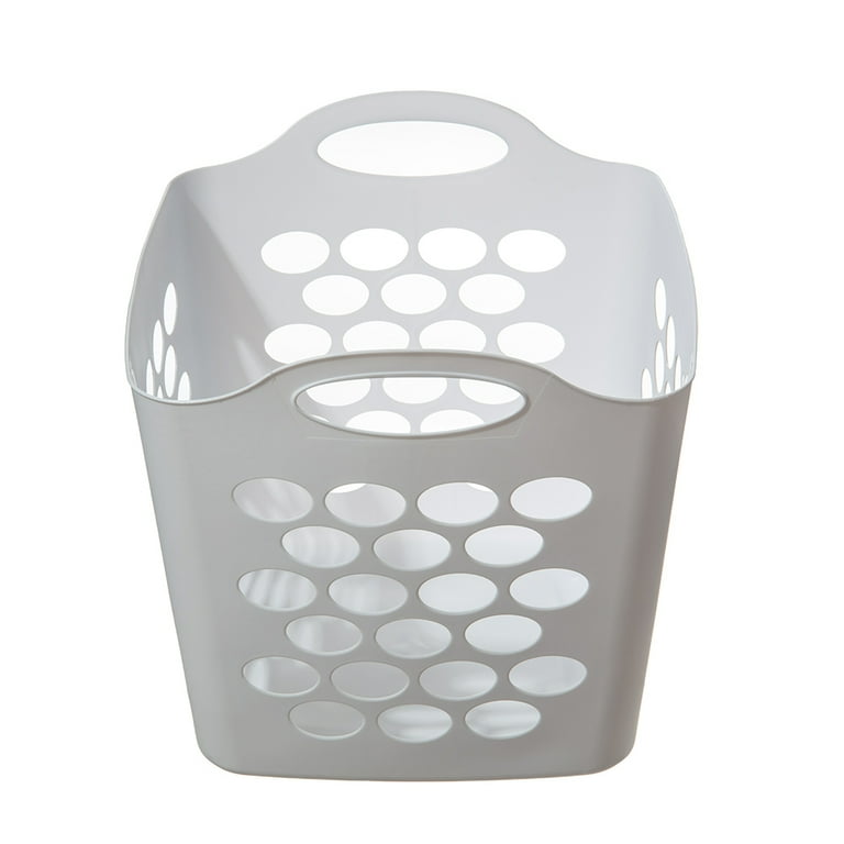 Mainstays Flexible Square Laundry Hamper, White, 4-Pack photo 8