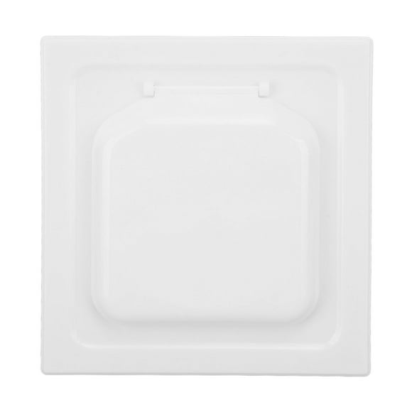 Dryer Vent Cover, ABS White Outdoor Vent Cover Dual Door Rain Proof with 4 Screws for 4 Inch Vents