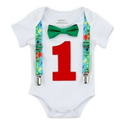 Noah's Boytique Baby Boys First Birthday Dinosaur Party Outfit 12-18 M