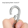 thumbnail image 3 of Carabiner Snap Hook, 1.97"/50.2mm 304 Stainless Steel Carabiner Spring Snap Link Hook Clip Keychain 5 Pcs, 3 of 5