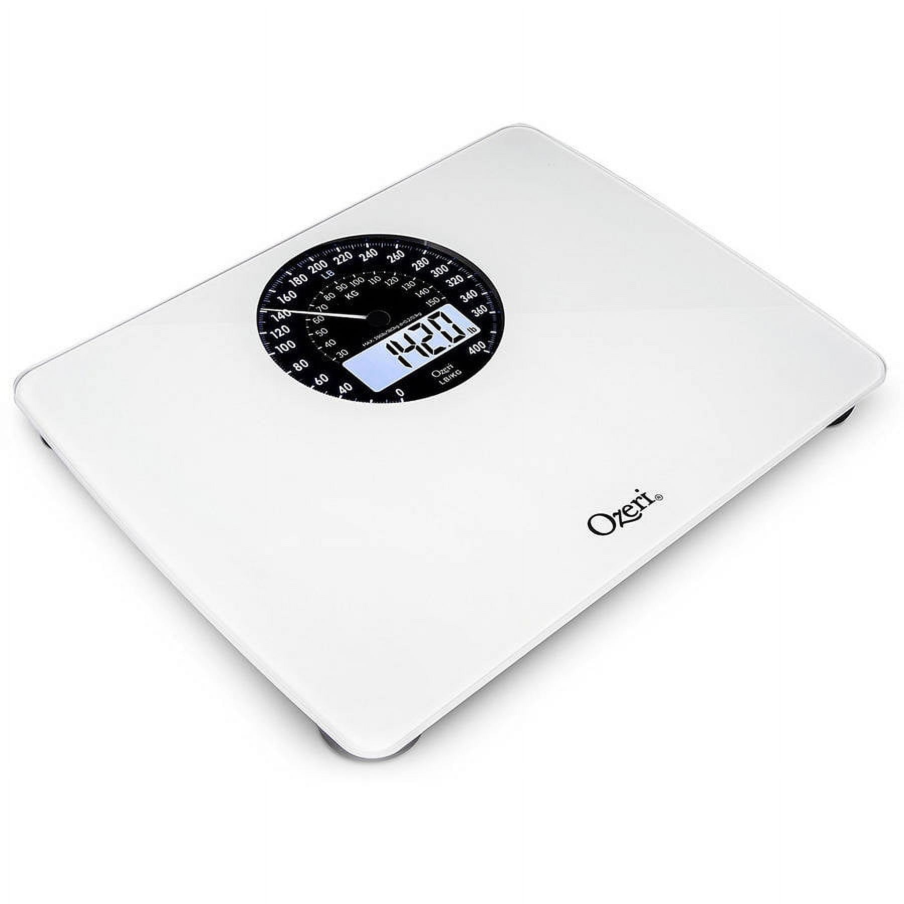 Ozeri Rev Digital Bathroom Scale with ElectroMechanical Weight Dial