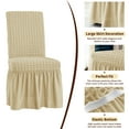 thumbnail image 3 of DyFun Stretch 2 Pieces Polyester Dining Chair Covers, Khaki, 3 of 6