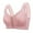 Pink, variant on Wireless Zip Front Closure Bras for Women No Underwire Full Coverage Comfort Everyday Bra Soft Easy Close Sports Bra