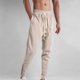 thumbnail image 1 of Pantalones largos para hombre, pantalones casuales de moda con cordones, pantalones elásticos con cierre de cremallera en el pie, pantalones deportivos para hombre., 1 of 6