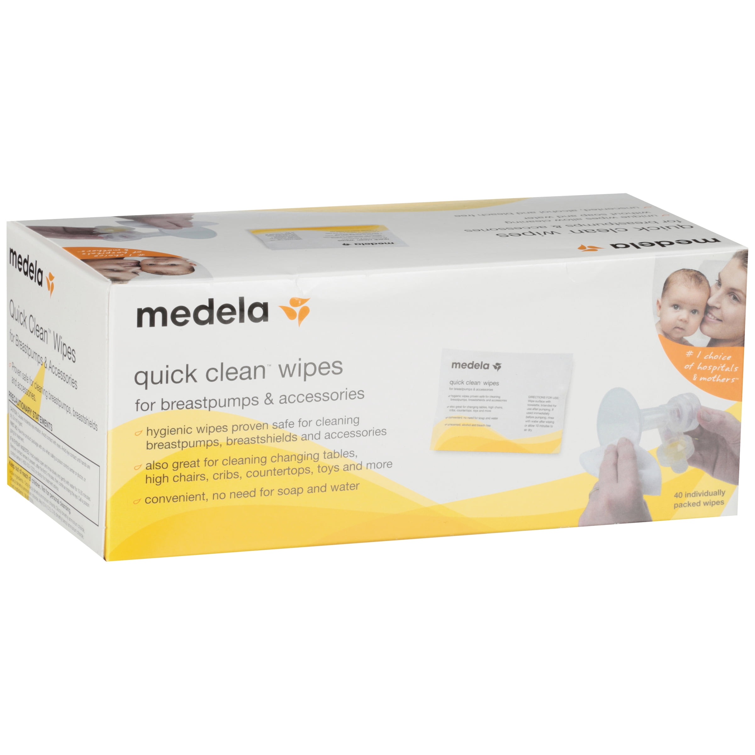 Medela Quick Clean Breastpump & Accessory Wipes 24 ct 