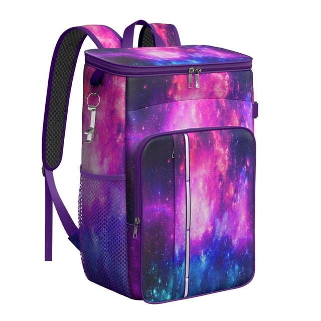 Sac à Dos Glacière de Science-Fiction, Sac à Lunch Isolé et Étanche avec Lune et Étoiles Célestes, Nébuleuse et Fusée pour les Aventures des Geeks de l'Espace