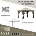 thumbnail image 5 of 13' X 13' Beige Pop Up Gazebo - Instant Canopy Tent with Netting & Wheeled Bag, 5 of 9
