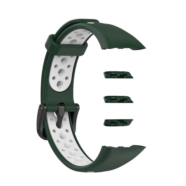 Compatible Con Huawei Band 6 / Honor Band 6 Tpu Correa De Reloj Impermeable Correa De Repuesto De Doble Color Kearding EL017268-09