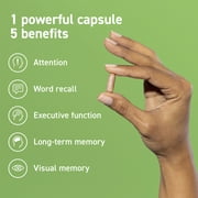 CocoaVia Memory & Focus Brain Supplement, 30 Day, Cocoa Flavanol Blend, Lutein, Added Caffeine for Boost. Improve Cognitive Function, Attention, Vegan & Plant Based, 30 Capsules