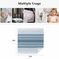 thumbnail image 4 of Blue Ombre Stripe Cloth Napkins, Farmhouse Striped Gradient Washable and Reusable Dinner Napkins Set of 6, Table Napkin for Kitchen Party Birthday Wedding Hotel Housewarming 20"x20", 4 of 8