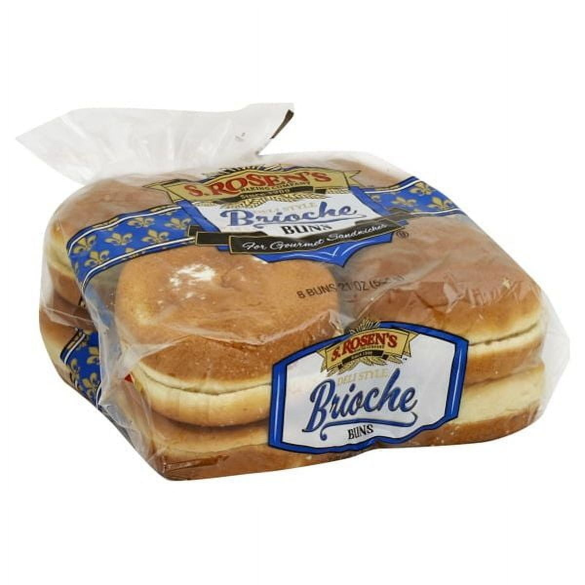 S. Rosen's Brioche Fresh Buns, 8 Count Package, 21 oz.