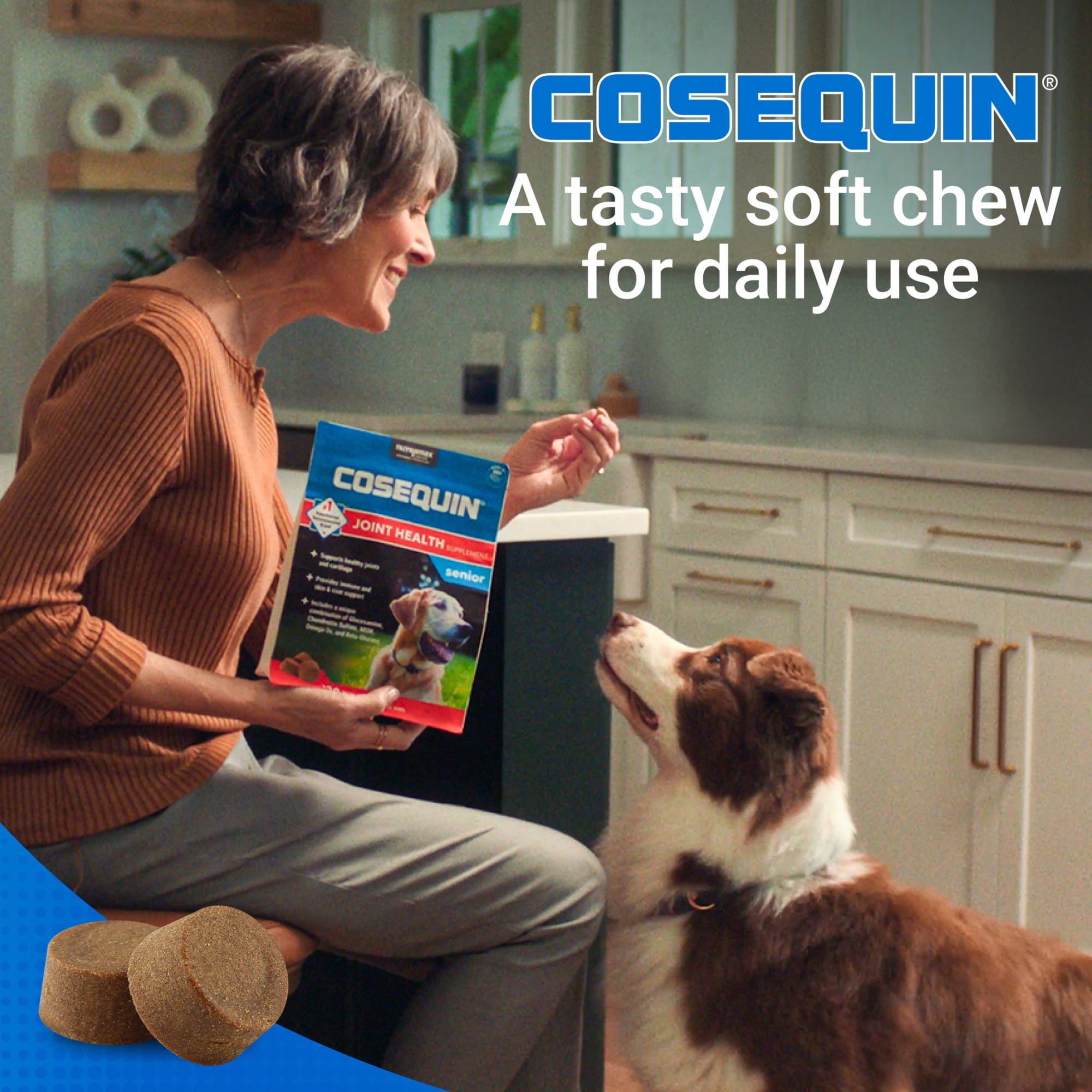 Nutramax Cosequin for Senior Dogs Joint Health Supplement, Soft Chews, 60 Count