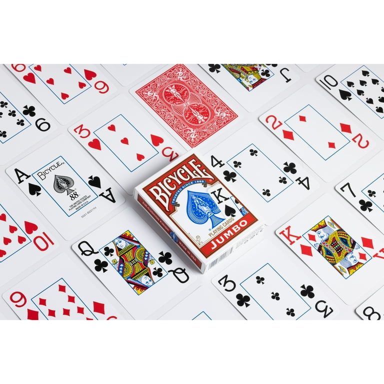 Bicycle Jumbo Index Playing Cards for Poker Canasta 1 Deck Color May Vary Walmart