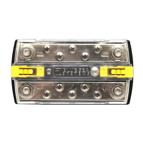 Blue Sea Systems Boat DualBus Plus Busbar | 150A / 300V Black/Clear