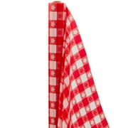 Amscan Gingham Check Printed Party Table Roll, 40" x 100', Red