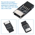 thumbnail image 2 of USB 2.0 Cabecera del Panel Frontal USB 9Pines a USB 2.0 Tipo-E Adaptador Interno Placa Base Adaptador de Enchufe, 2 of 5
