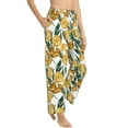 thumbnail image 2 of Xecao Yellow Tulips Women's Straight Lounge Pajama Pants: The Epitome of Relaxed Sleepwear, 2 of 9