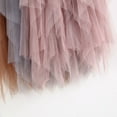 thumbnail image 5 of Fashion Elastic High Waist Long Tulle Skirt Women Irregular Hem Mesh Tutu Skirt Party Skirt Pink, 5 of 6