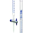 thumbnail image 2 of Bureta EISCO de 50 ml - Clase A Precisión de 0,05 ml - Vidrio de borosilicato - Llave de paso de PTFE de orificio recto - Graduaciones azules de 0,1 ml, 2 of 5