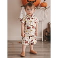 thumbnail image 5 of BemeyourBBs Toddler Baby Boy Thanksgiving Outfit Turkey Short Sleeve Shirts Shorts, 5 of 8