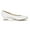 WHITE/PU, variant on Women Fashion Heel Pump Shoes Low Chunky Slip On Round Toe Shoes Comfort Pumps for Work Mila