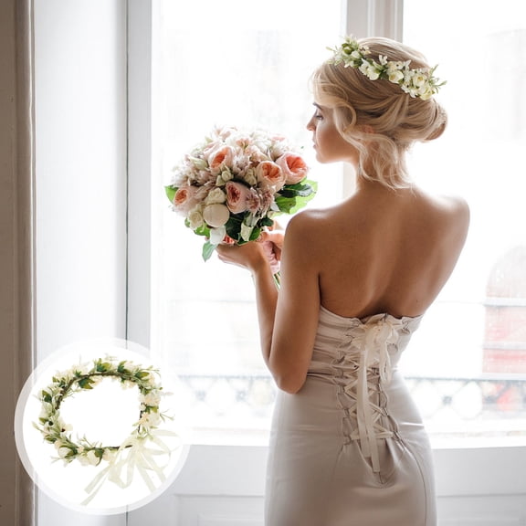 GAXIRE Wedding Hair Piece Floral Crown for Girls in Elegant Design 1Set