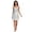 Light Gray And Blue Tones, variant on Women's Spaghetti-Strap Sleep Dress Camisole Nightdress Swans with Crowns
